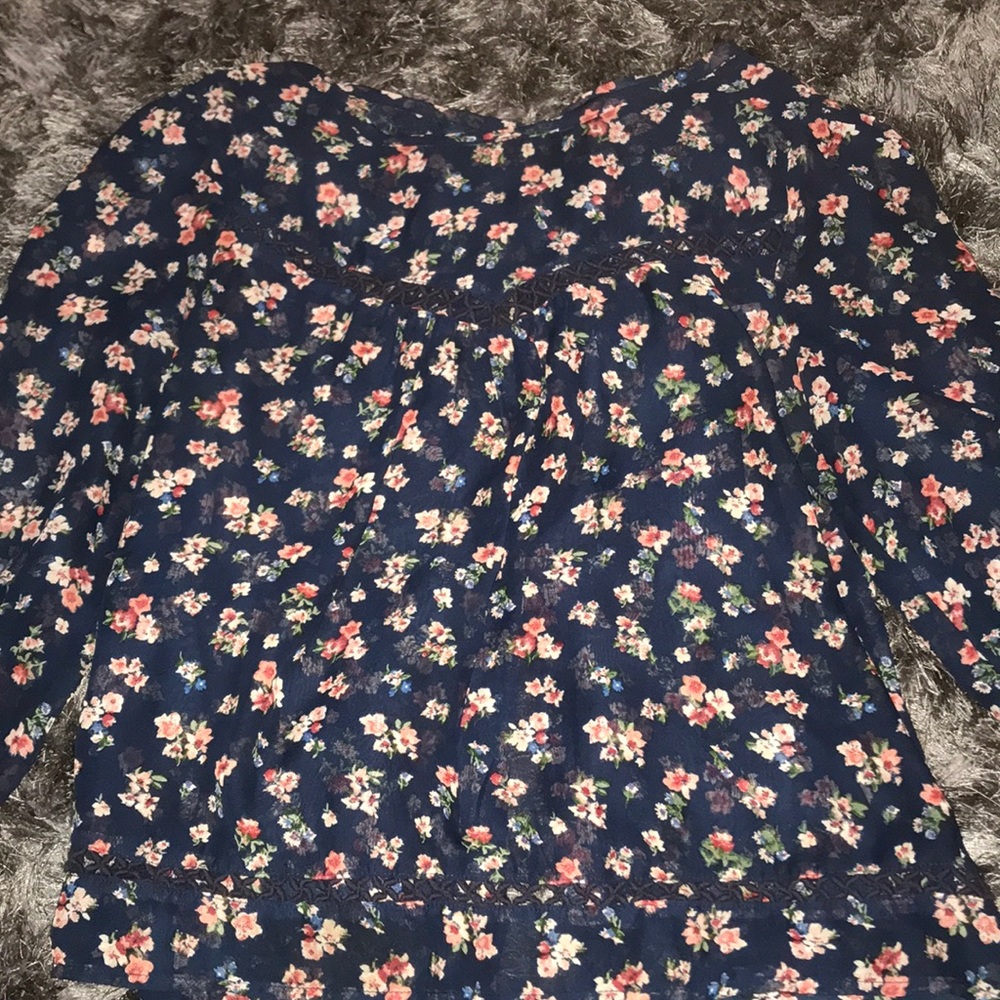 Woman’s floral blouse